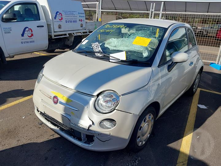 2014 FIAT 500 BUMPER BAR, NON PARK SENSOR TYPE, COLOUR CODED MOULD TYPE, 03/08-09/15 71777639 REAR BUMPER
