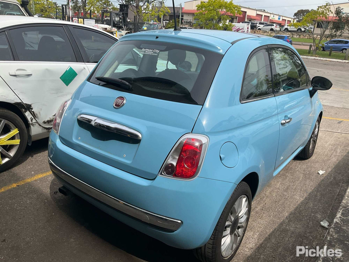 2014 FIAT 500 RH REAR, SEAT BELT STALK ONLY, 03/08- SEAT BELT STALK