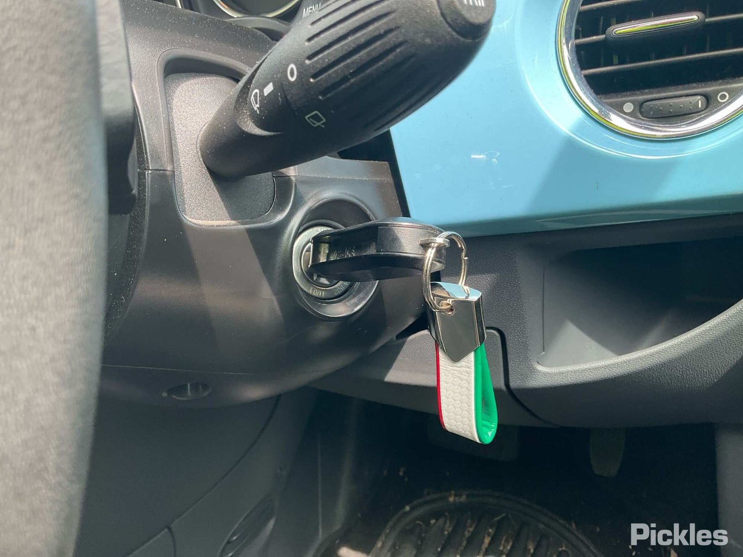 2014 FIAT 500 LH REAR, SEAT BELT STALK ONLY, 03/08-  SEAT BELT STALK