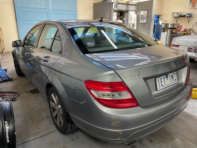 2009 MERCEDES C CLASS W204, CLASSIC, W/ PARK SENSOR TYPE, 07/07-05/11 A2048801240 REAR BUMPER