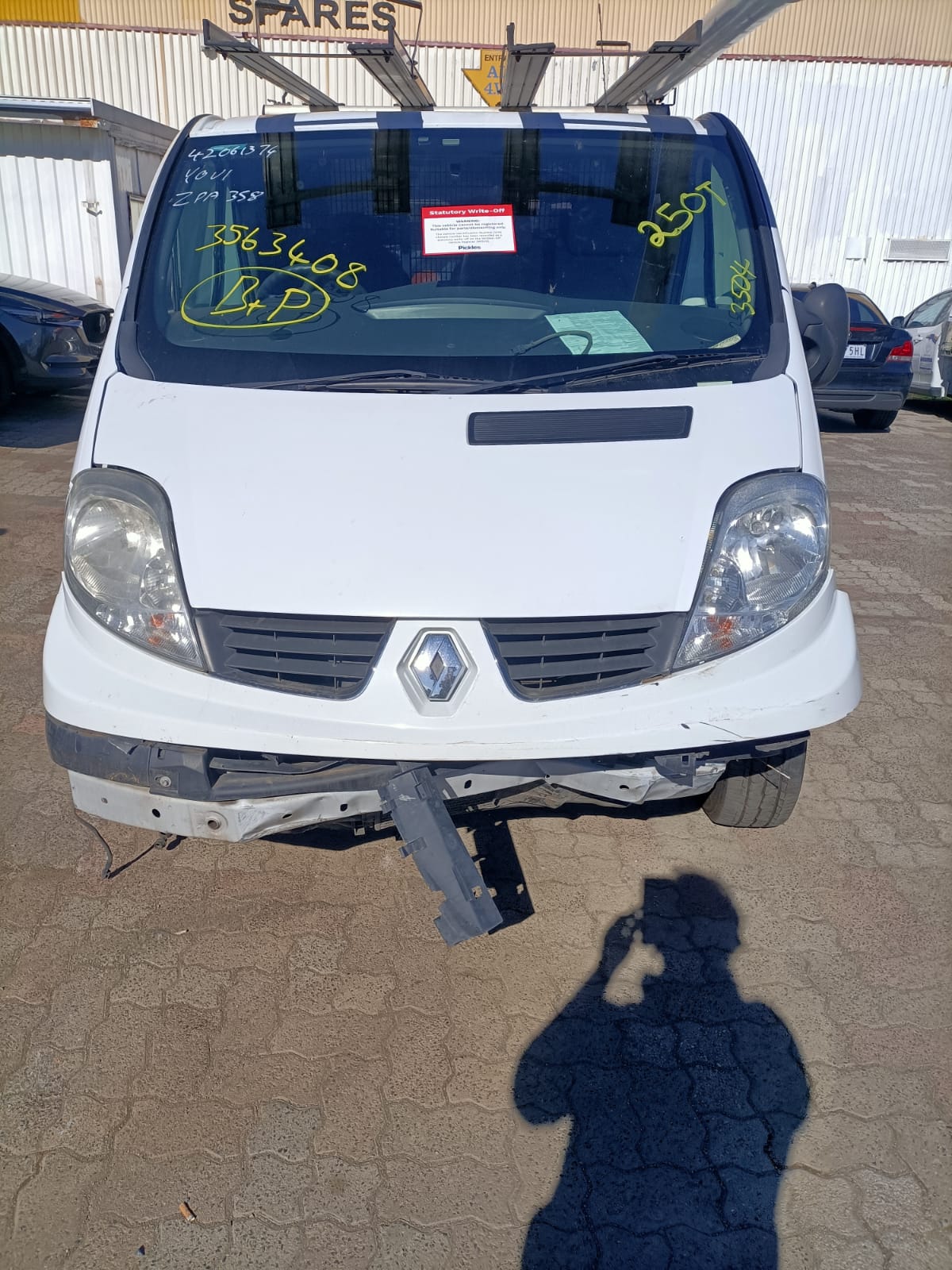 2014 RENAULT TRAFIC X83, POWER, 04/04-12/14 7704000586 RIGHT DOOR MIRROR
