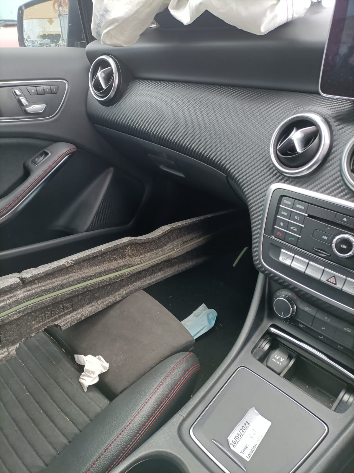 2016 MERCEDES A CLASS W176, PAIR, 03/13-03/18 A1768101500 A1768101600 SUNVISOR