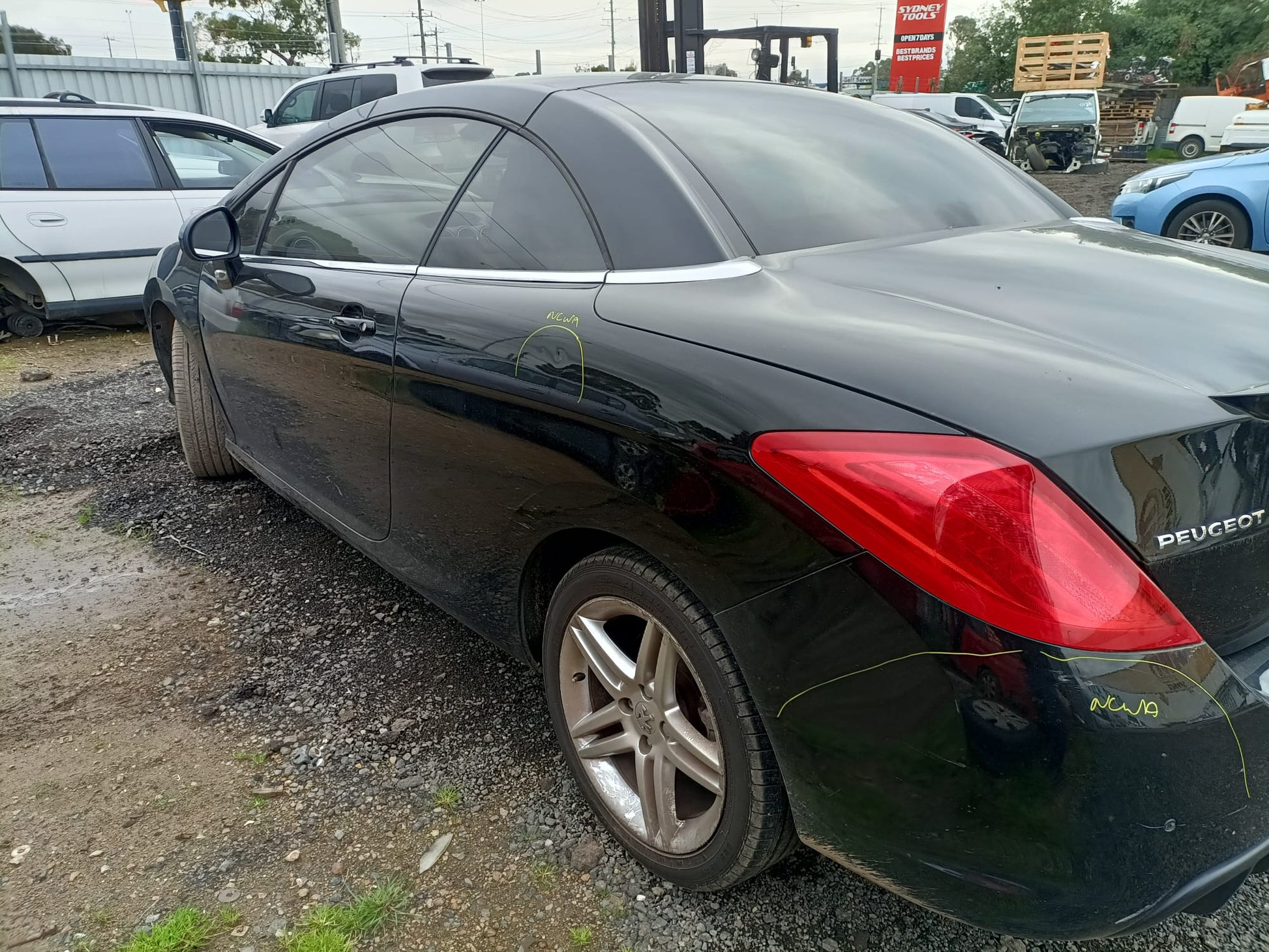 2009 PEUGEOT 308 T7, CABRIO, 07/09-09/14 6351GG RIGHT TAILLIGHT
