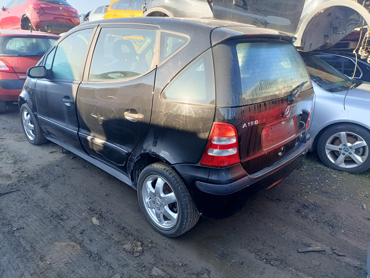 2003 MERCEDES A CLASS W168, W/ MOULD, 07/01-03/05 A1688852625 REAR BUMPER