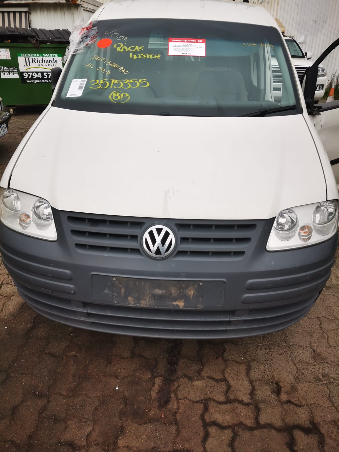 2008 VOLKSWAGEN CADDY 2K, 12/04-08/10 1T0823031D BONNET