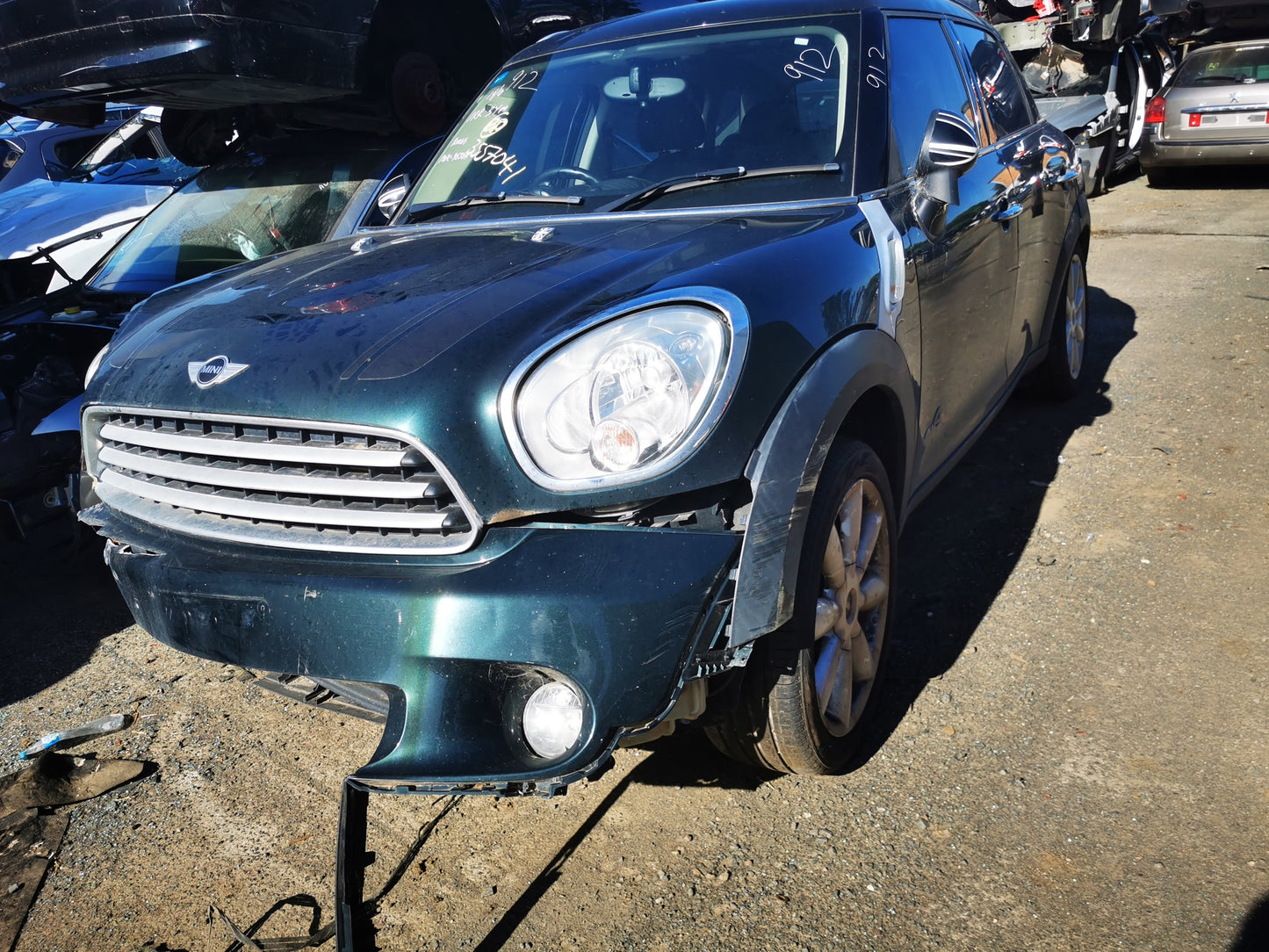 2012 MINI COOPER R60 COUNTRYMAN, HALOGEN, WHITE TURN INDICATOR TYPE, 01/11-09/16 63129801031 LEFT HEADLAMP