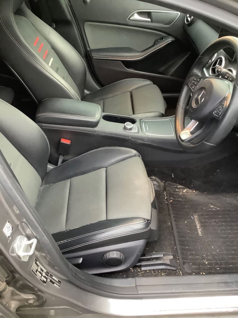 2018 MERCEDES A CLASS LH FRONT, FABRIC/LEATHER, W176, 09/12-03/18 A1767204100 DOOR TRIM