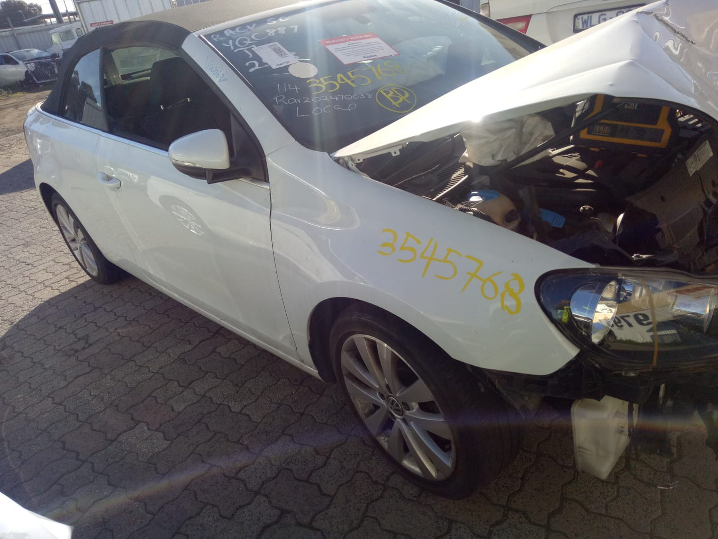 2011 VOLKSWAGEN GOLF GEN 6, PAIR, CABRIO, BLACK, 07/11-01/16 5K7857551F 5K7857552F SUNVISOR
