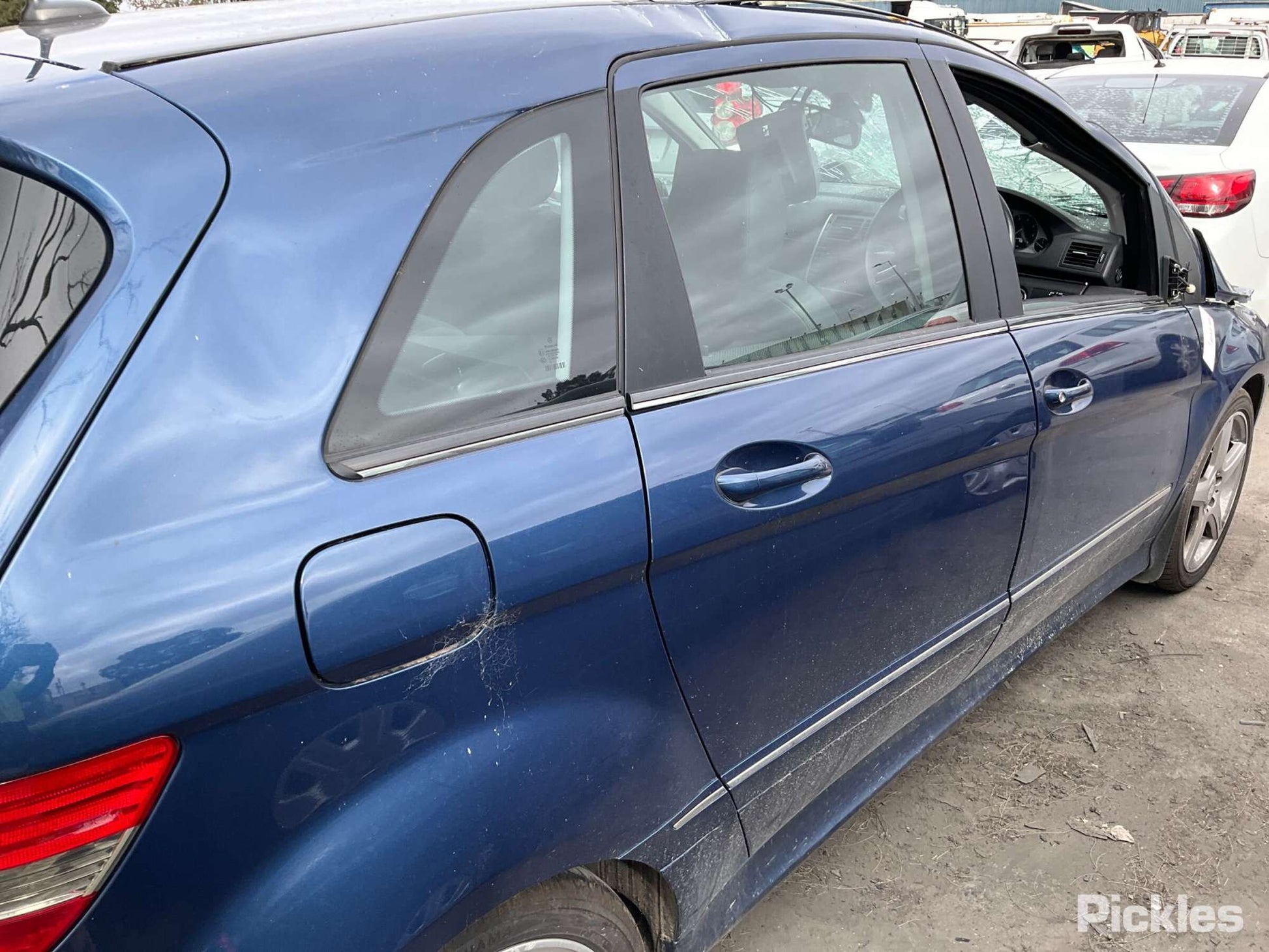 2011 MERCEDES B CLASS W245, 11/05-06/11 A1697250100 LEFT FRONT DOOR WINDOW