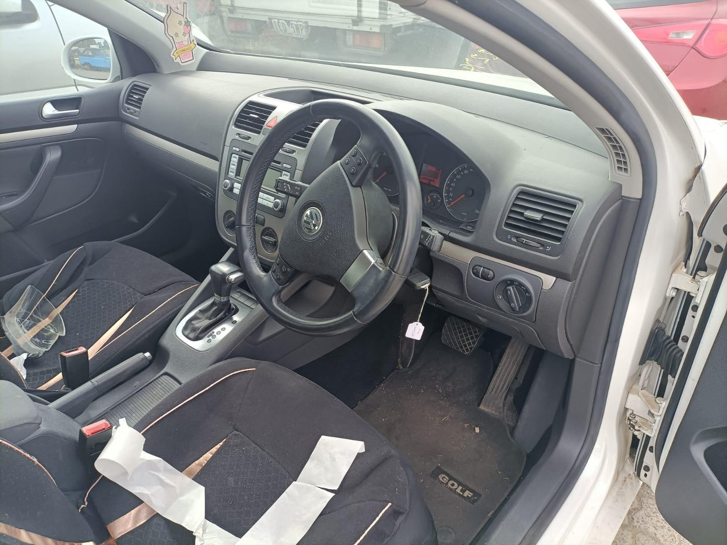 2008 VOLKSWAGEN GOLF GEN 5, HATCH, COLOUR CODED, 07/04-02/09 1K2857507BK LEFT DOOR MIRROR