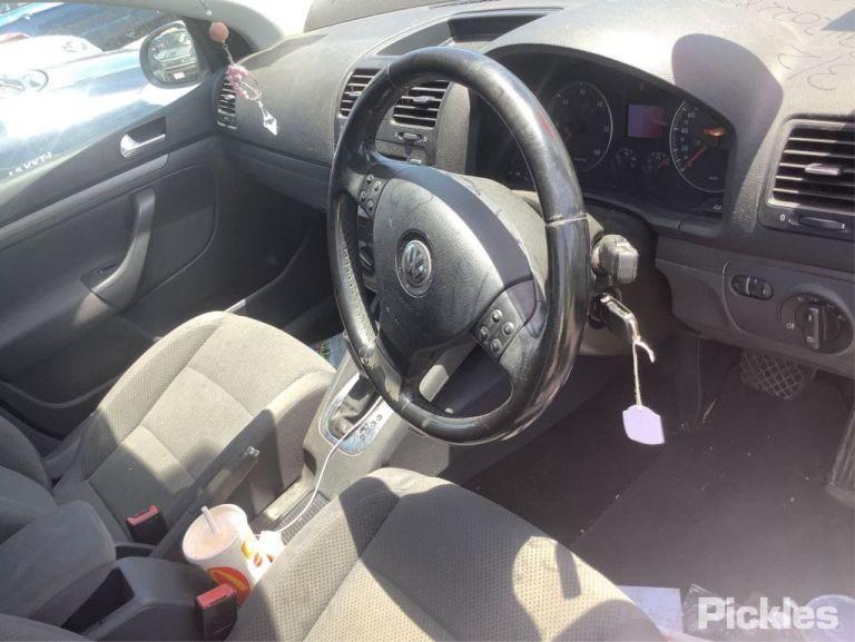 2007 VOLKSWAGEN GOLF LH FRONT, ASSY (BELT AND STALK), GEN 5, 07/04-02/09 1K4857705AS SEAT BELT STALK