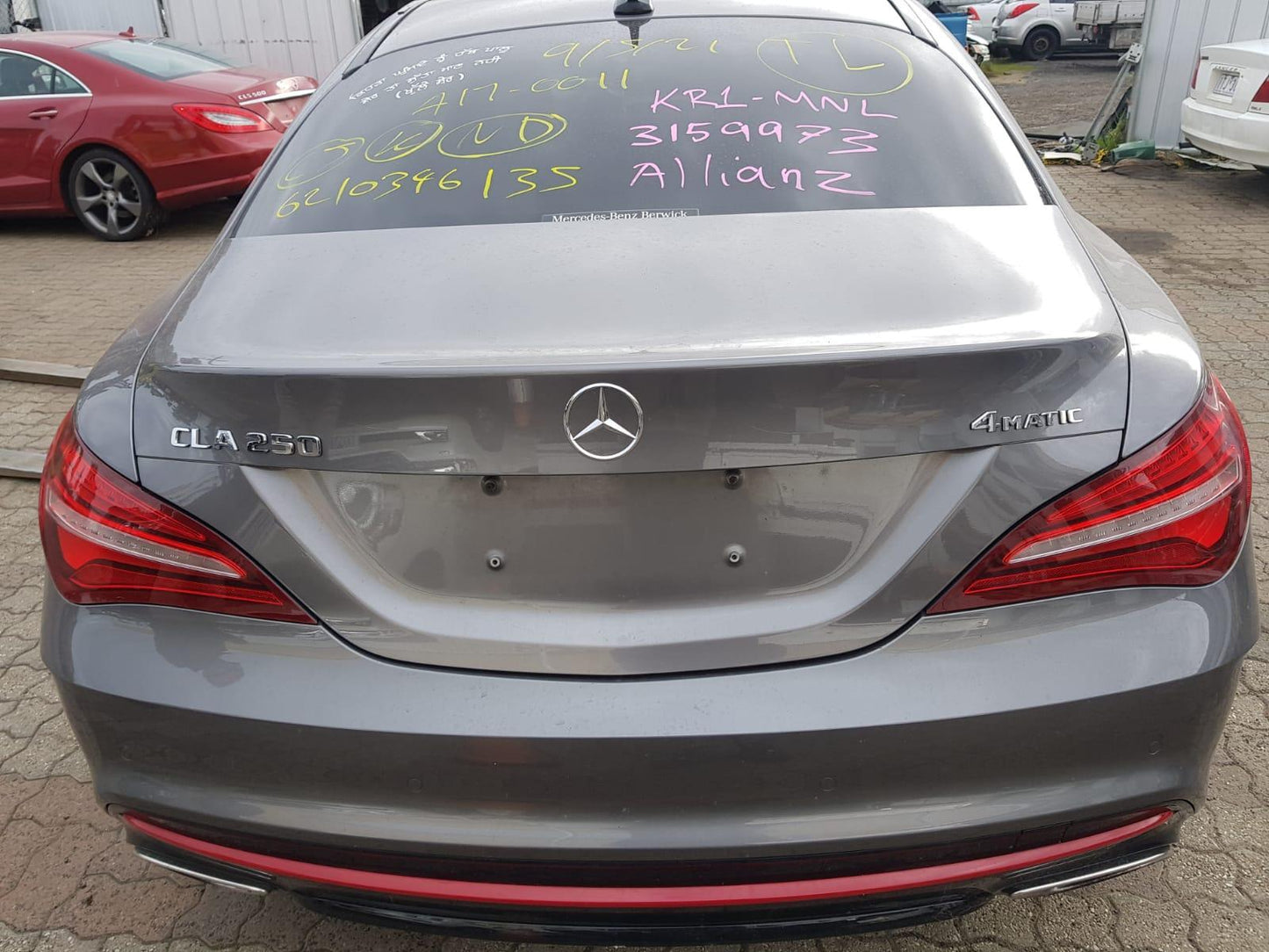 2017 MERCEDES CLA CLASS C117, 09/13-02/19 A1177300105 LEFT REAR DOOR WINDOW