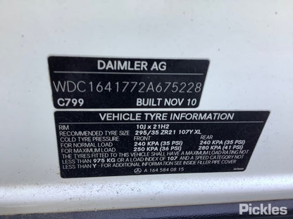 2011 MERCEDES M CLASS W164, BI XENON, 10/08-12/11 A1648209861 RIGHT HEADLAMP