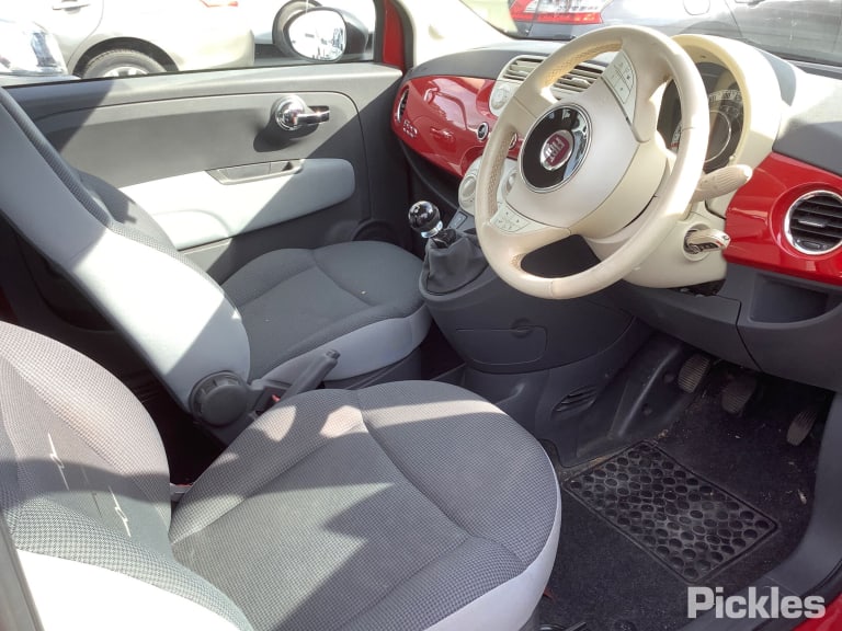 2014 FIAT 500 ELECT ADJ, NON HEATED, BLACK TYPE, 03/08-09/15 735600599 RIGHT DOOR MIRROR