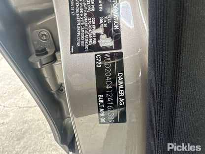 2008 MERCEDES C CLASS W204, NON REVERSE CAMERA TYPE, 07/07-05/11 A2047580002 REAR GARNISH