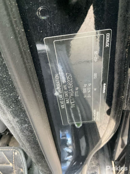 2010 VOLVO XC90 LH REAR 2ND ROW, SEAT BELT ONLY, 01/05-12/14  SEAT BELT STALK