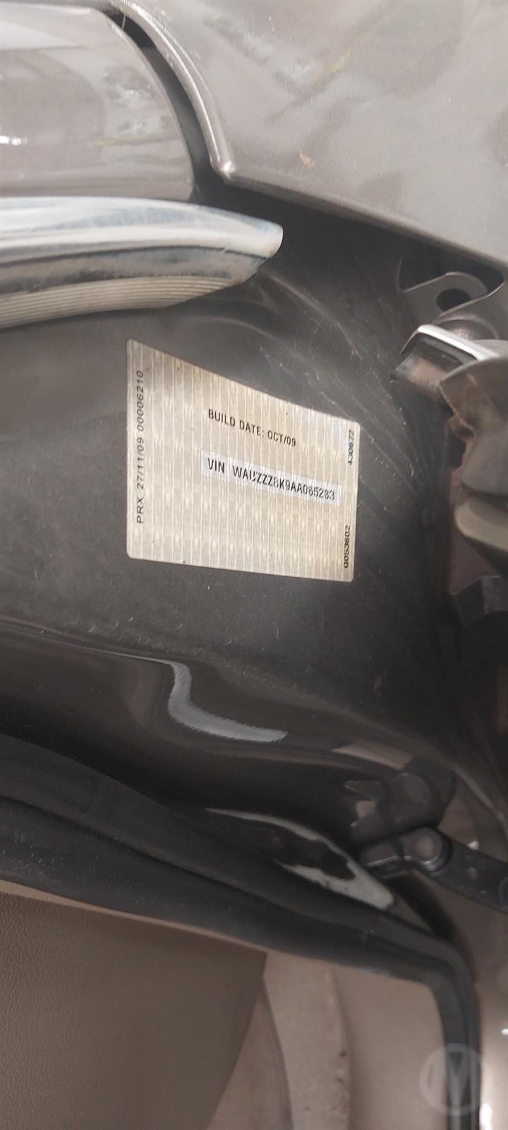 2010 AUDI A4 B8 8K (A4/S4), 02/08-06/12 8K0821105A LEFT GUARD