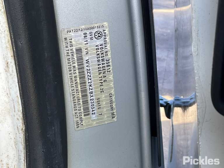 2011 VOLKSWAGEN CADDY FRONT, 2K, 08/10-06/15 1T2 955 023 A WIPER MOTOR