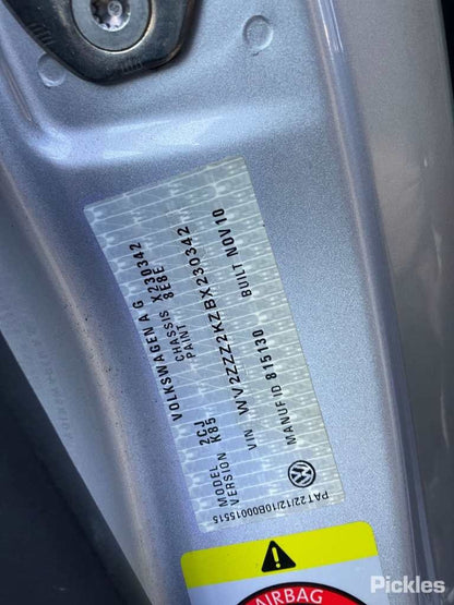 2011 VOLKSWAGEN CADDY RH FRONT (MASTER SWITCH), 08/10-06/15  1K3 959 857 C PWR DR WIND SWITCH