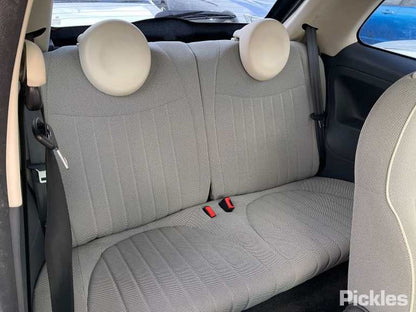 2013 FIAT 500 LH FRONT, CLOTH, BLACK/IVORY, 03/08-  FRONT SEAT