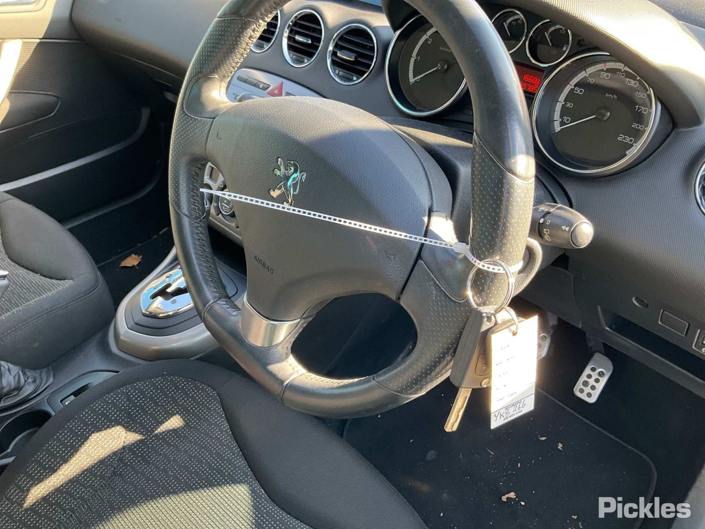 2011 PEUGEOT 308 RH FRONT, ASSY (BELT AND STALK), CABRIO, T7, 07/09-09/14  SEAT BELT STALK