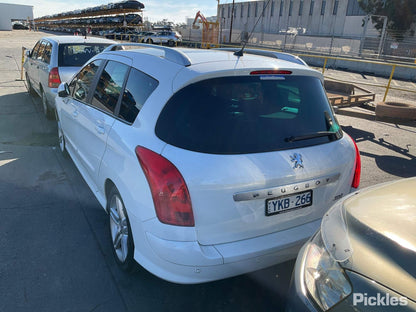 2011 PEUGEOT 308 T7, WAGON, 08/08-12/13 9008 X1 RIGHT REAR DOOR SLIDING