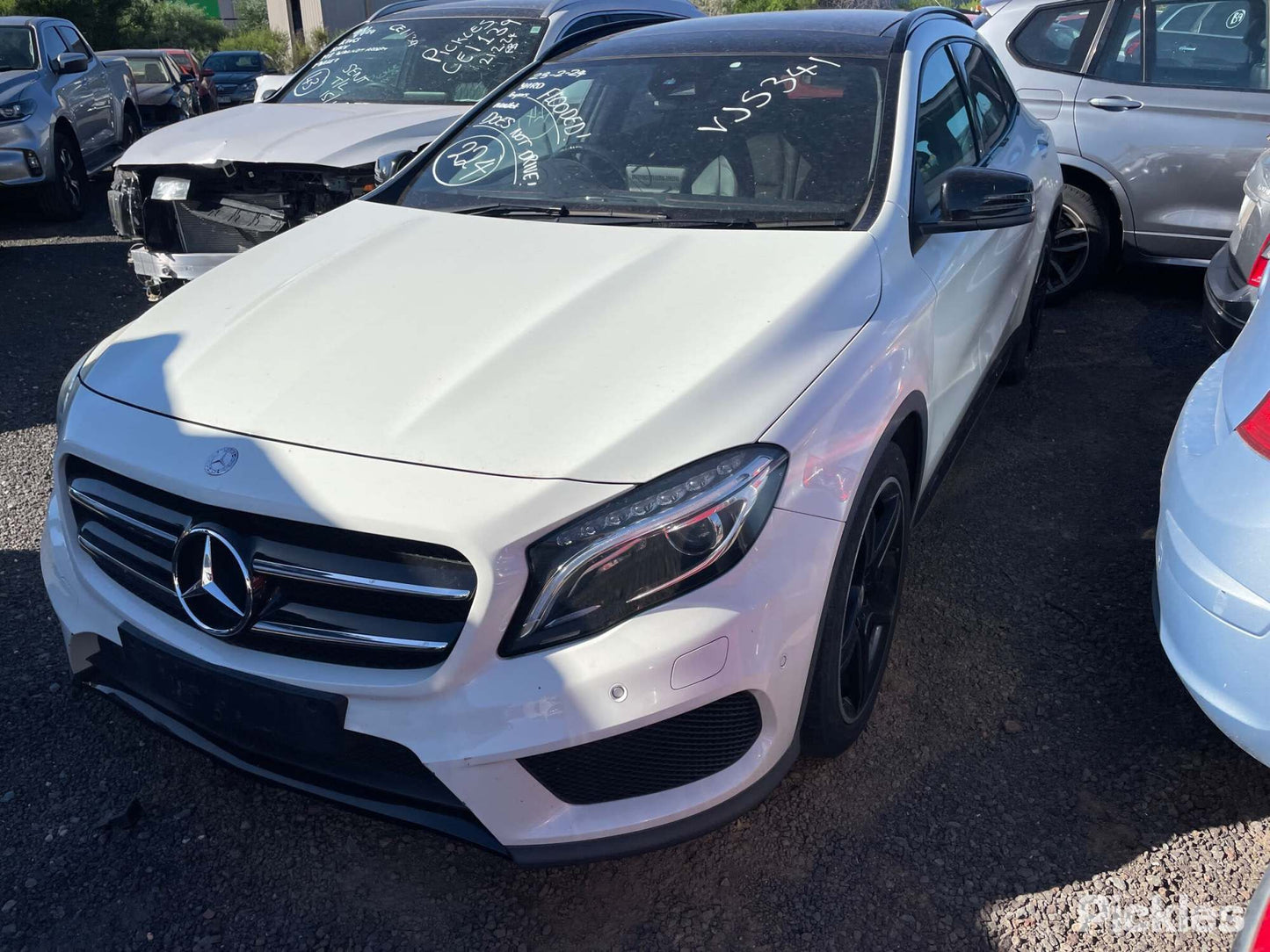 2017 MERCEDES GLA CLASS X156, LEATHER, W/ RED STICHING, 04/14-01/20 A0004603403 STEERING WHEEL