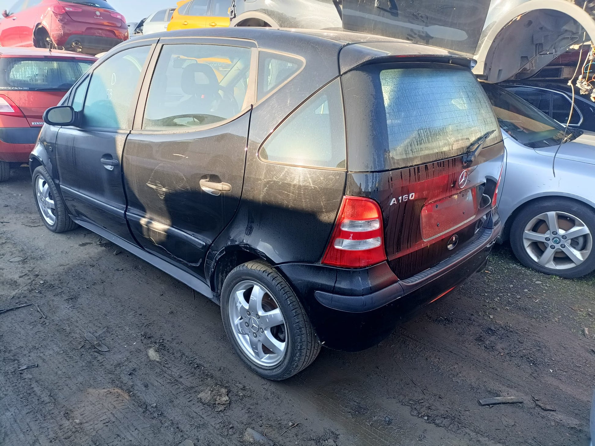 2003 MERCEDES A CLASS W168, W/ MOULD, 07/01-03/05 A1688852625 REAR BUMPER