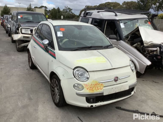 2008 FIAT 500 CHROME MOULD TYPE, W/PARK SENSOR TYPE, 03/08-09/15 735456802 REAR BUMPER