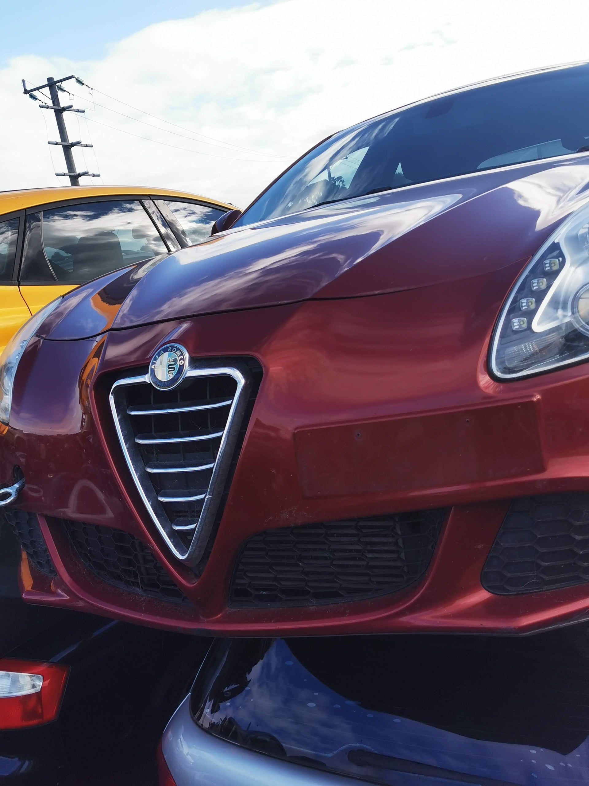 2014 ALFA ROMEO GIULIETTA BUMPER BAR (2 PIECES), SINGLE EXHAUST, W/ PARK SENSOR TYPE, 940 SERIES, 01/11-10/16 156093406 REAR BUMPER