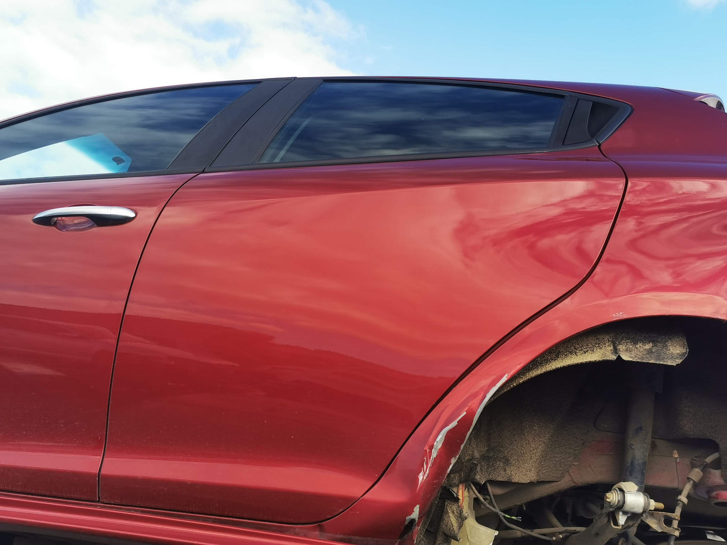 2014 ALFA ROMEO GIULIETTA BUMPER BAR (2 PIECES), SINGLE EXHAUST, W/ PARK SENSOR TYPE, 940 SERIES, 01/11-10/16 156093406 REAR BUMPER