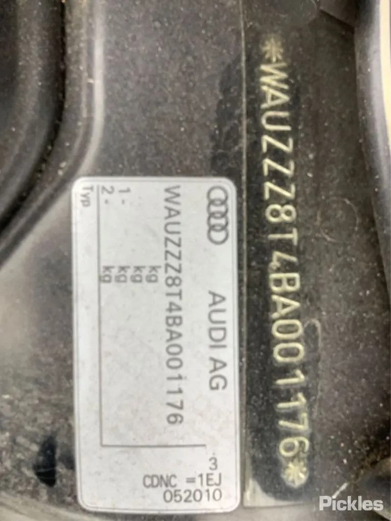 2010 AUDI A5/S5 LEFT FRONT DOOR LOCK, 8T, SINGLE ROW (6 PIN), P/N 8J2837015C, 11/09-11/16 8J2837015C DOOR BOOT GATE LOCK