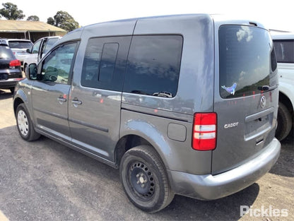 2012 VOLKSWAGEN CADDY 2K, COLOUR CODED, MAXI LIFE, W/ PARK SENSOR TYPE, 08/10-06/15 2K0807417AL REAR BUMPER