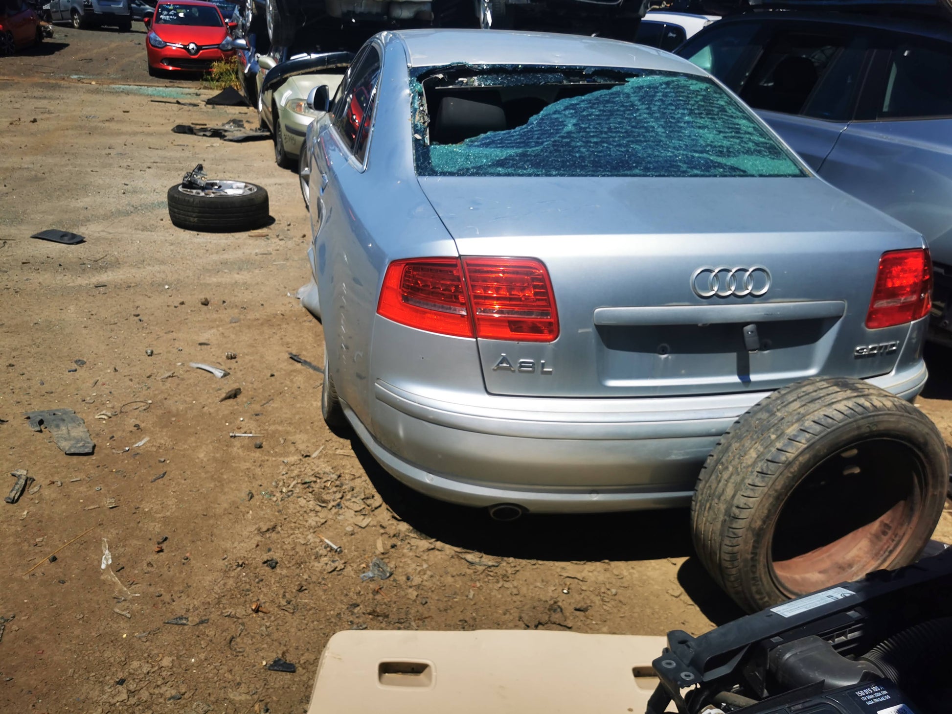 2009 AUDI A8 D3, L TYPE, 08/04-07/10 4E4833052A RIGHT REAR DOOR SLIDING