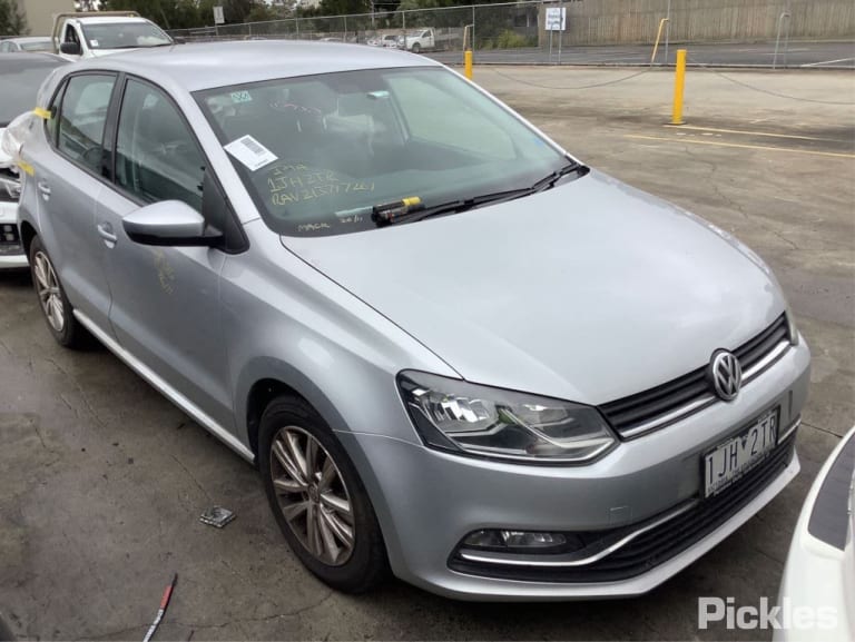 2017 VOLKSWAGEN POLO STEERING WHEEL, 6R, 05/14-09/17 6C0880201E RIGHT AIRBAG