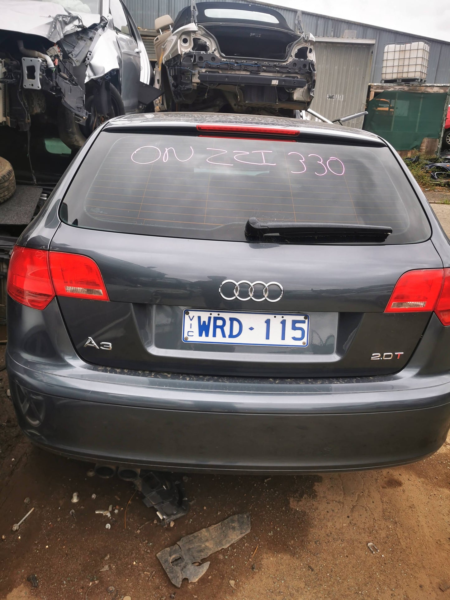 2006 AUDI A3 A3, 8P, 5DR HATCH, NON FOLDING TYPE, 03/04-09/08 8P2858532K RIGHT DOOR MIRROR