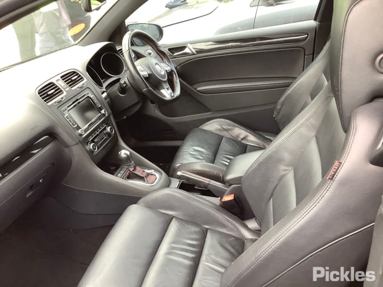 2011 VOLKSWAGEN GOLF GEN 6, RH SIDE, HATCH/WAGON, BLACK, 12/08-03/13 1K0857552K SUNVISOR