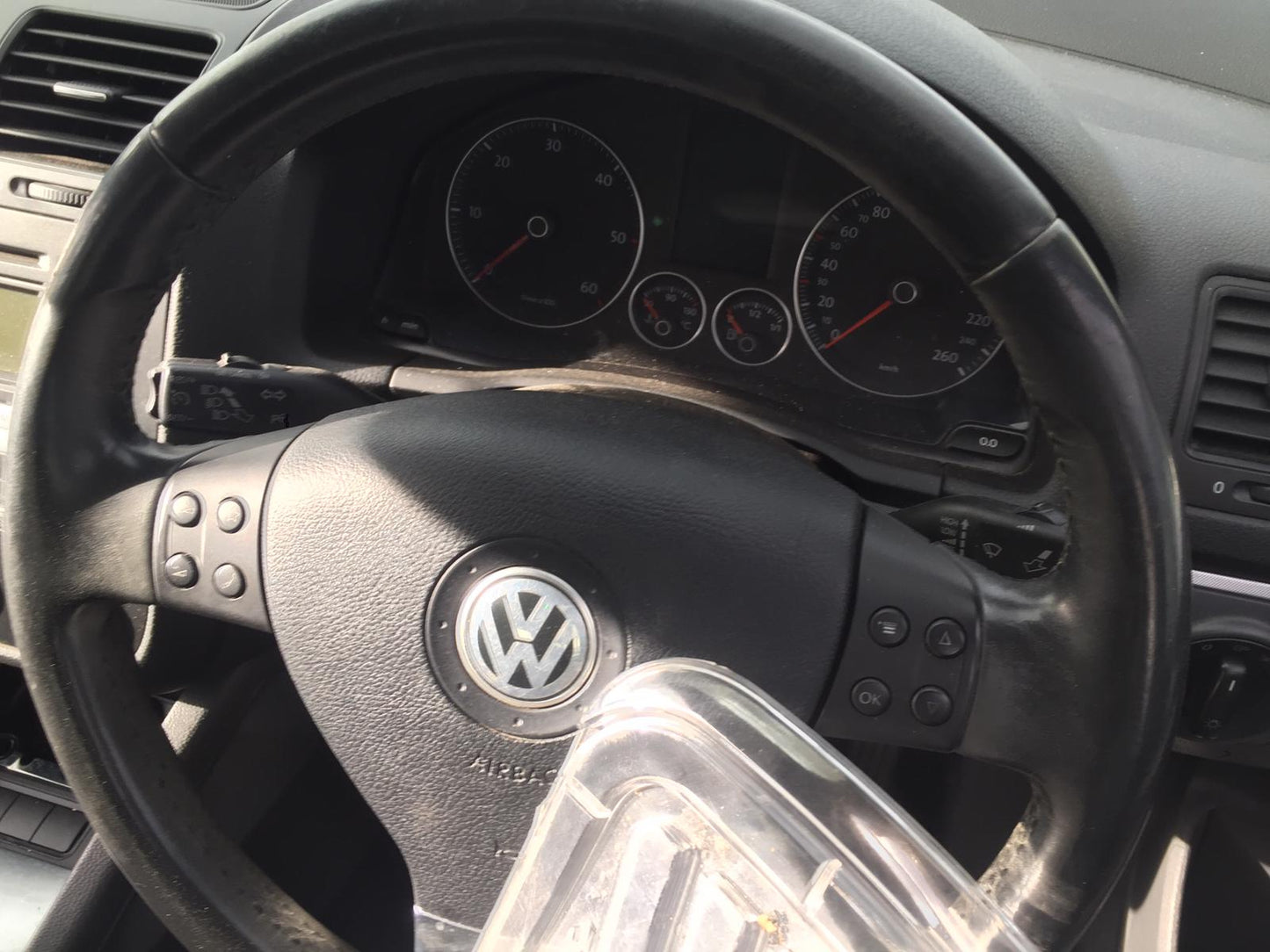 2007 VOLKSWAGEN JETTA STEERING WHEEL, 1KM, 02/06-07/11 1K0880201BP RIGHT AIRBAG