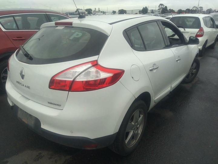 2011 RENAULT MEGANE BUMPER BAR (UPPER), X32/B95, 5DR HATCH, SPORT EDITION/PRIVILEGE, W/ PARK SENSOR TYPE, 09/10-06/13 850224667R REAR BUMPER