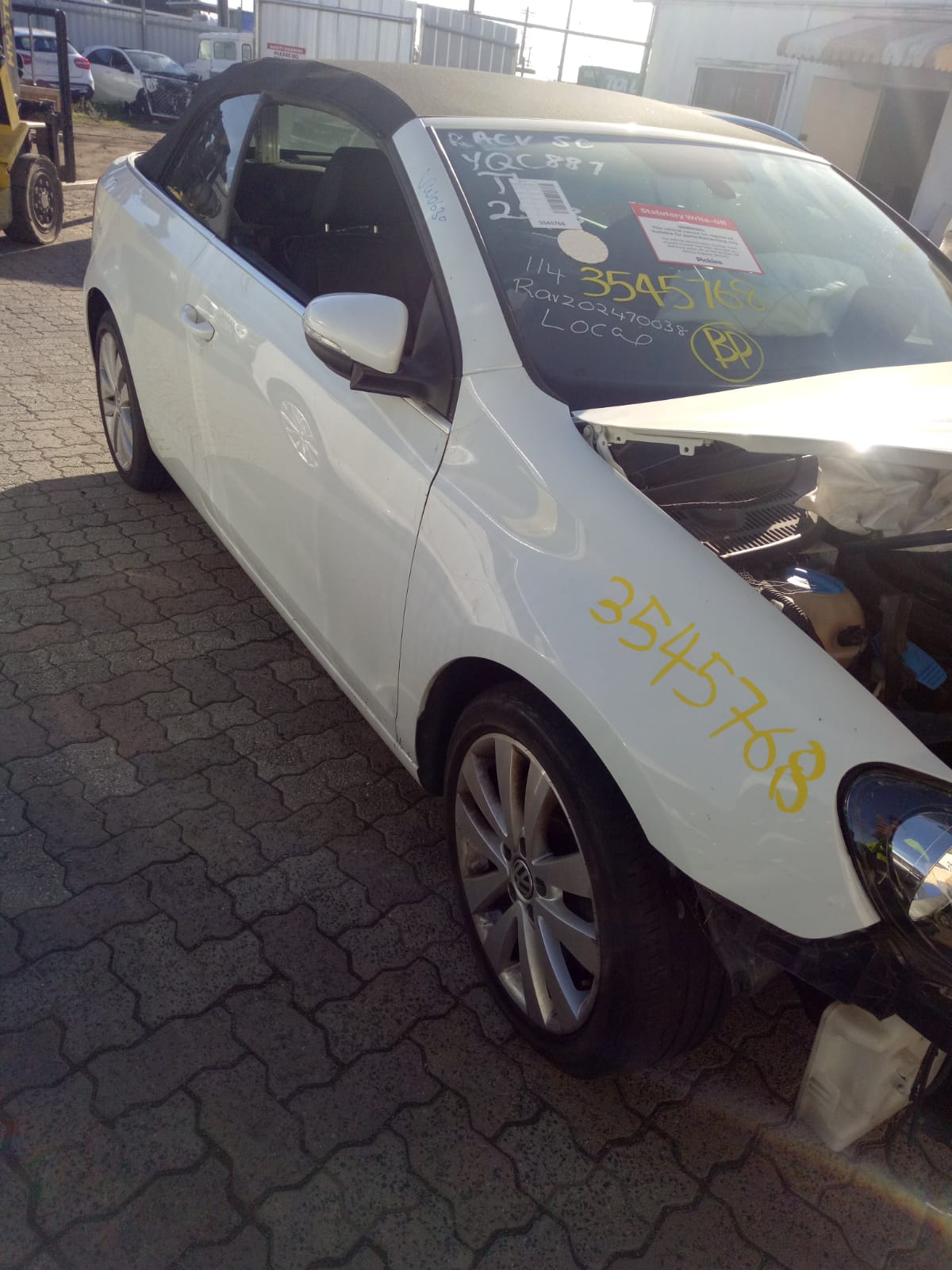 2011 VOLKSWAGEN GOLF GEN 6, PAIR, CABRIO, BLACK, 07/11-01/16  5K7857551F  5K7857552F SUNVISOR