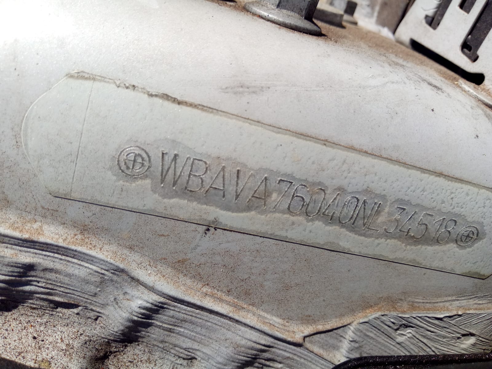 2007 BMW 3 SERIES E90, SEDAN, NON PARK SENSOR TYPE, 03/05-10/08 51127141053 REAR BUMPER