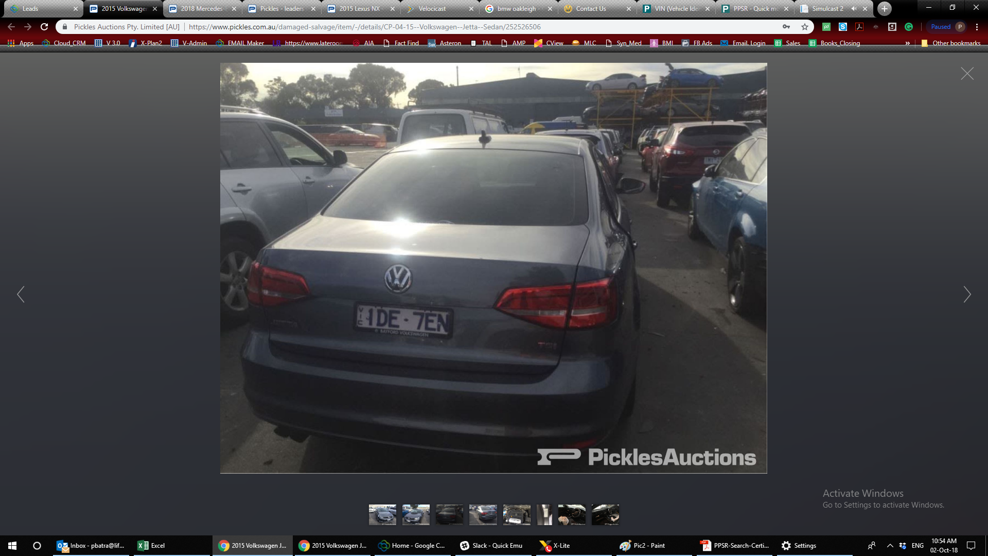 2015 VOLKSWAGEN JETTA 1B, 02/11-12/17 5C6821105A LEFT GUARD