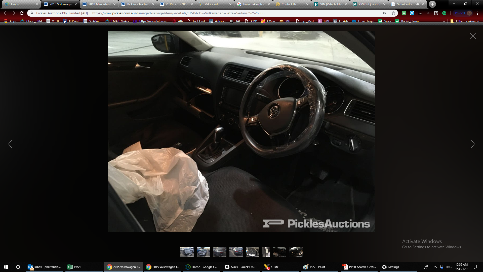 2015 VOLKSWAGEN JETTA RIGHT FRONT DOOR LOCK, P/N 5K2837016D, 1B, 02/11-12/17 5K2837016D DOOR BOOT GATE LOCK