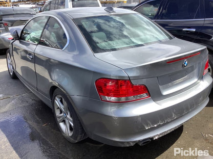 2010 BMW 1 SERIES E82/E88, COUPE/CABRIO, NON M SPORT PACKAGE, W/ PARK SENSORS TYPE, 02/08-09/13 51127208576 REAR BUMPER