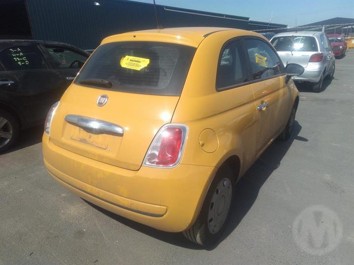 2014 FIAT 500 BLACK TYPE, 03/08- 735481651 RIGHT DOOR MIRROR