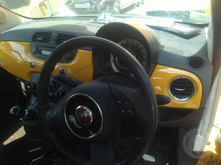 2014 FIAT 500 BLACK TYPE, 03/08- 735481651 RIGHT DOOR MIRROR