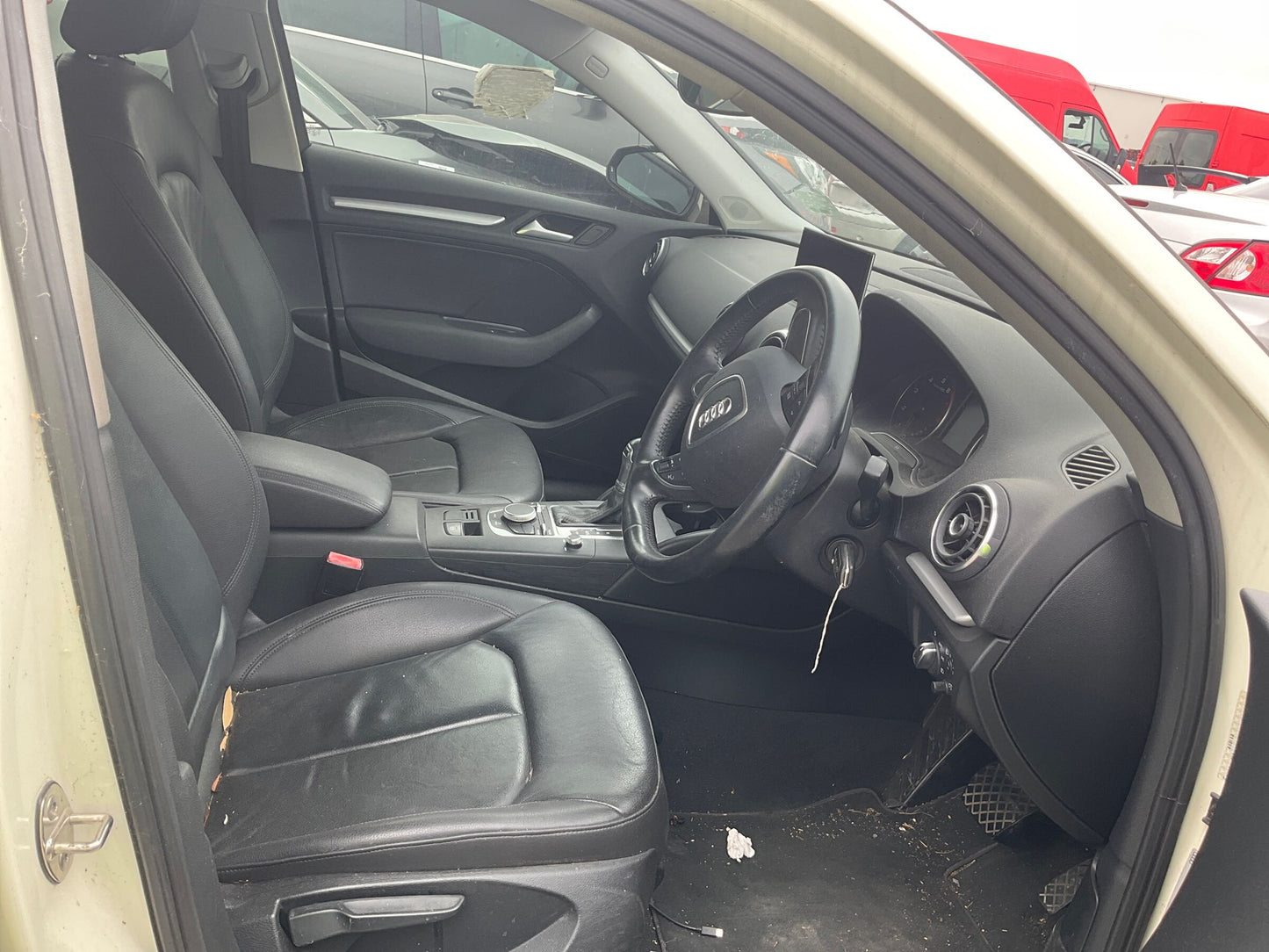 2014 AUDI A3 RH FRONT, SEAT BELT ONLY, SEDAN, 8V, 12/13-10/20  SEAT BELT STALK