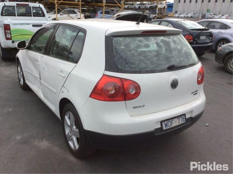 2008 VOLKSWAGEN GOLF RH REAR, SEAT BELT ONLY, GEN 5, 07/04-02/09 1K6857806N SEAT BELT STALK
