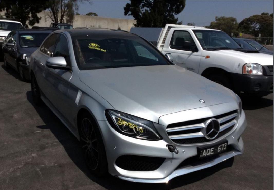 2017 MERCEDES C CLASS LH REAR, SEAT BELT STALK ONLY, W205/S205, 08/14-09/21 A2058601385 SEAT BELT STALK