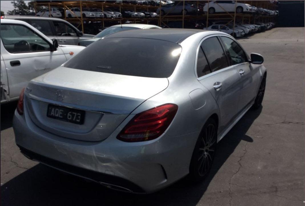 2017 MERCEDES C CLASS LH REAR, SEAT BELT STALK ONLY, W205/S205, 08/14-09/21 A2058601385 SEAT BELT STALK